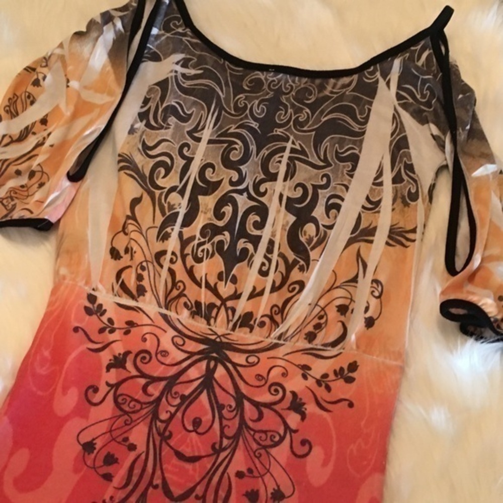 Holloween Colors RUE 21 open Sleeve Boho Top